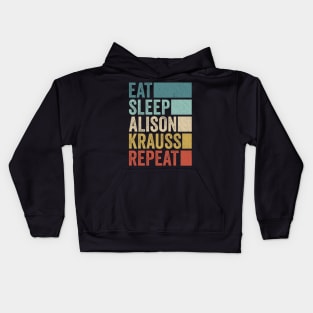 Funny Eat Sleep Alison Repeat Retro Vintage Kids Hoodie